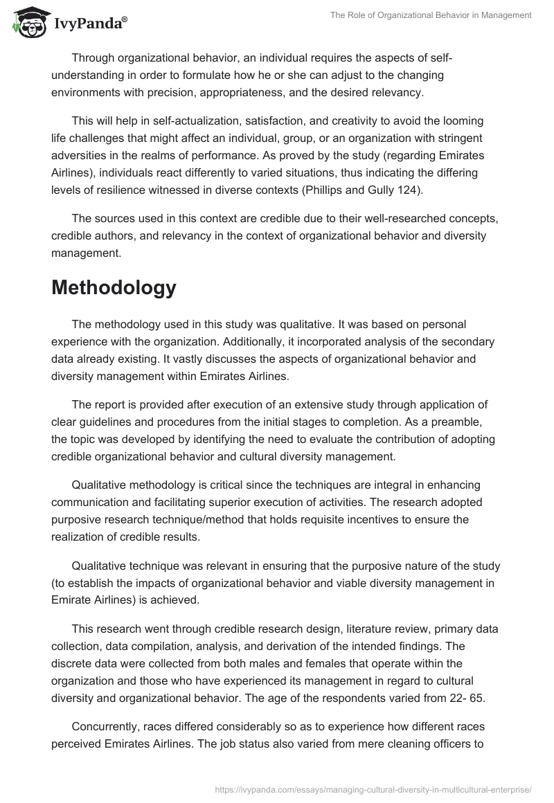 The Role of Organizational Behavior in Management. Page 4