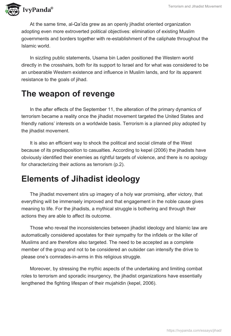 Terrorism and Jihadist Movement. Page 4