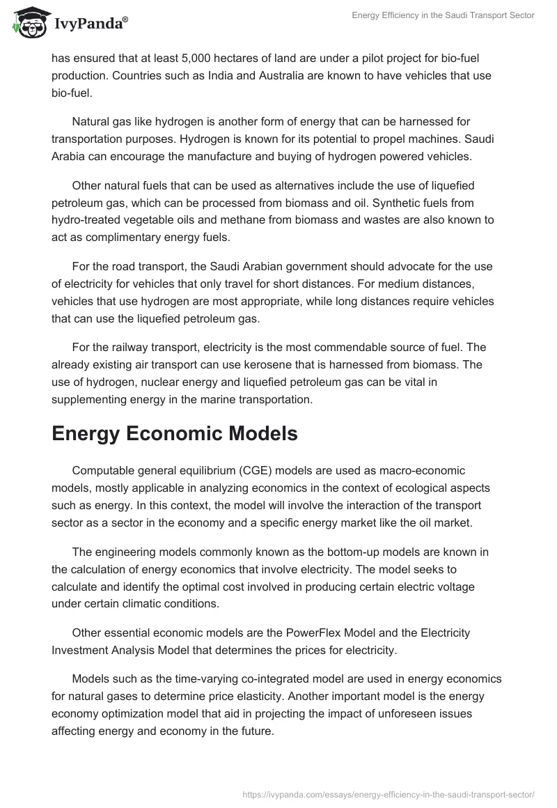 Energy Efficiency in the Saudi Transport Sector. Page 4
