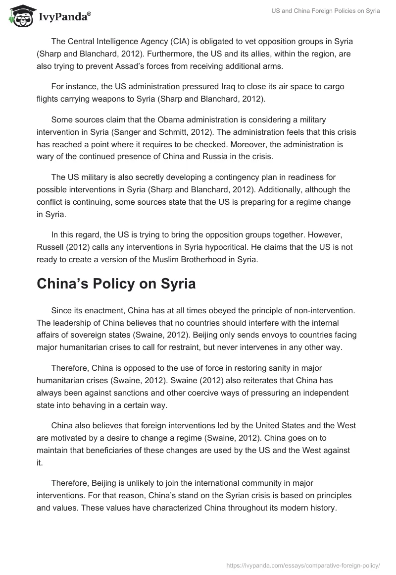 US and China Foreign Policies on Syria. Page 4