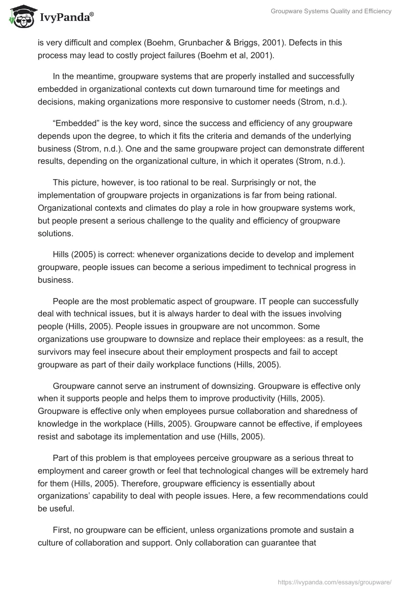 Groupware Systems Quality and Efficiency. Page 2