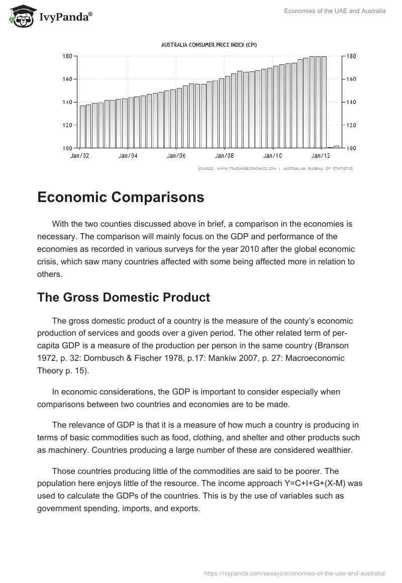 Economies of the UAE and Australia. Page 5