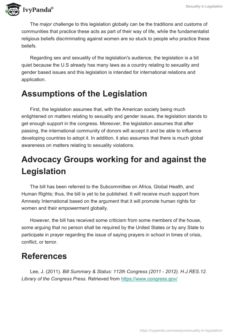 Sexuality in Legislation. Page 3