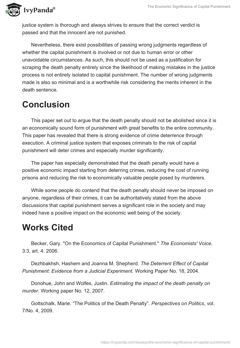 The Economic Significance of Capital Punishment. Page 4