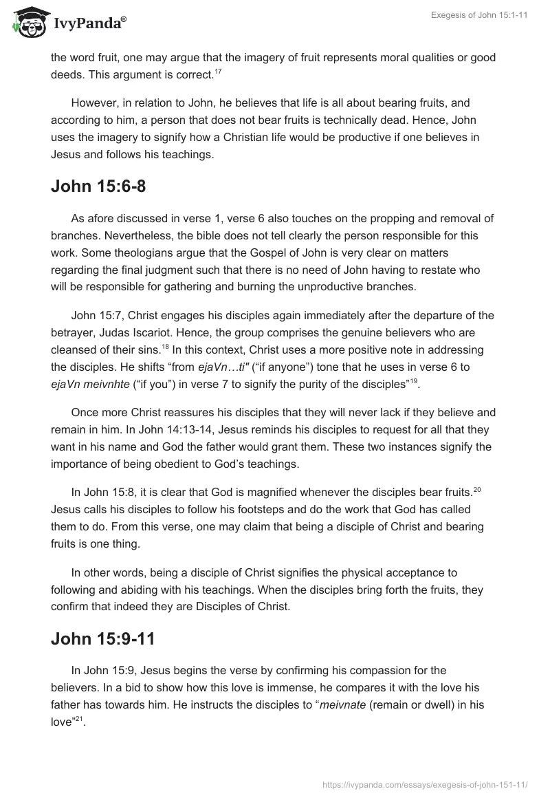 Exegesis of John 15:1-11. Page 5