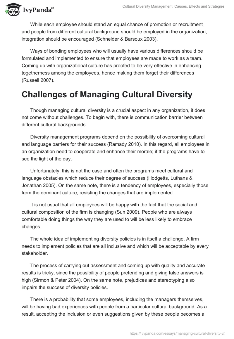 Cultural Diversity Management: Causes, Effects and Strategies. Page 5