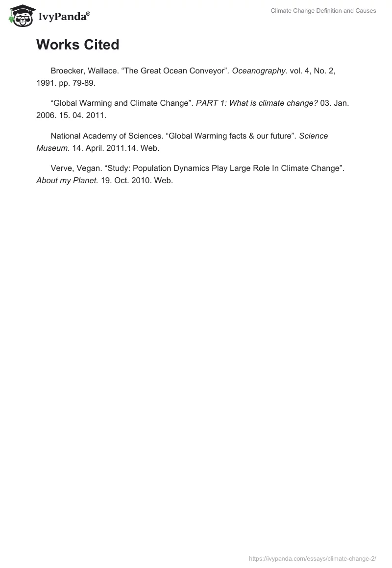 Climate Change Definition and Causes. Page 3