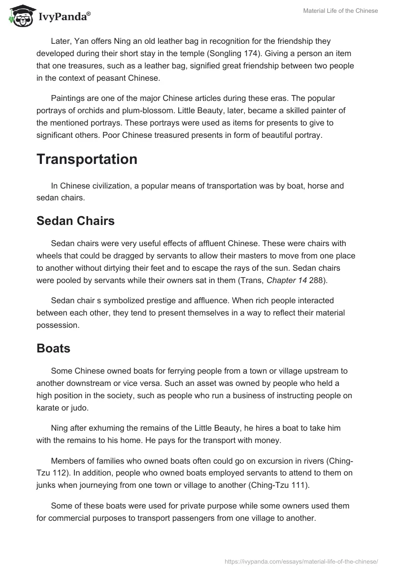 Material Life of the Chinese. Page 3