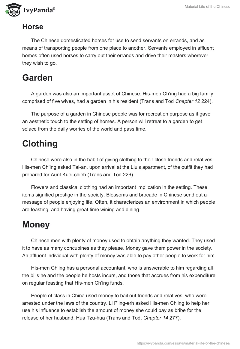 Material Life of the Chinese. Page 4