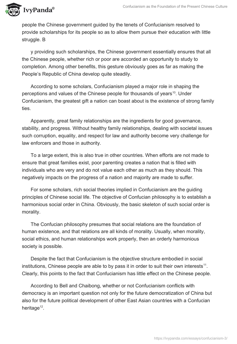 Confucianism as the Foundation of the Present Chinese Culture. Page 4