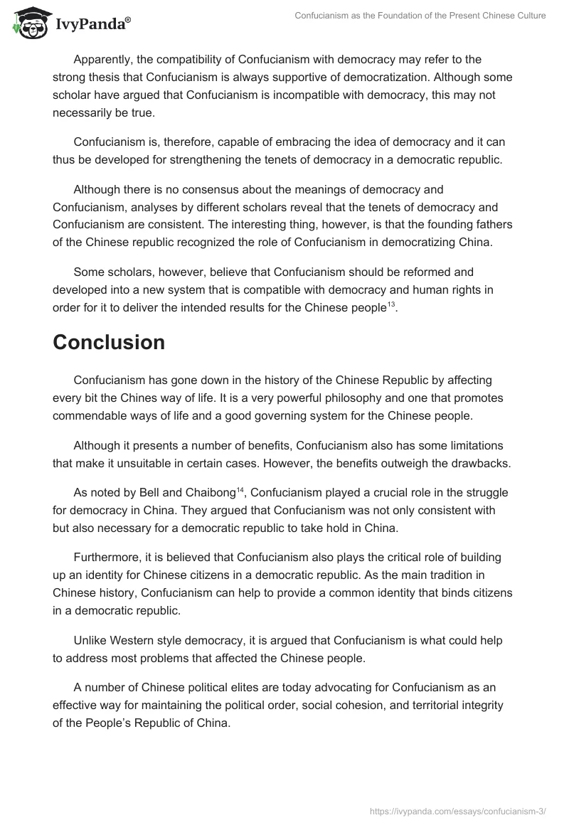 Confucianism as the Foundation of the Present Chinese Culture. Page 5
