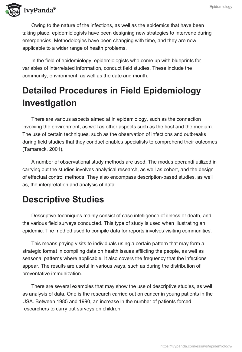 Epidemiology. Page 2