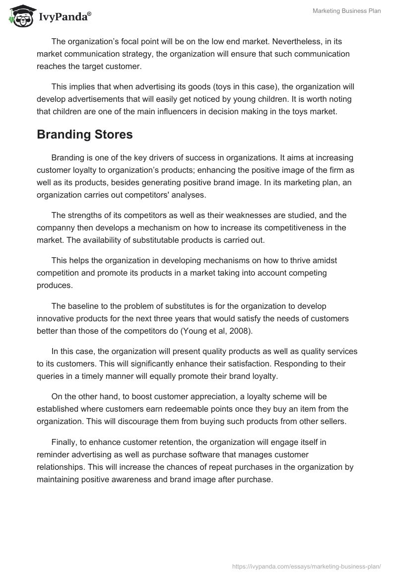 Marketing Business Plan. Page 4