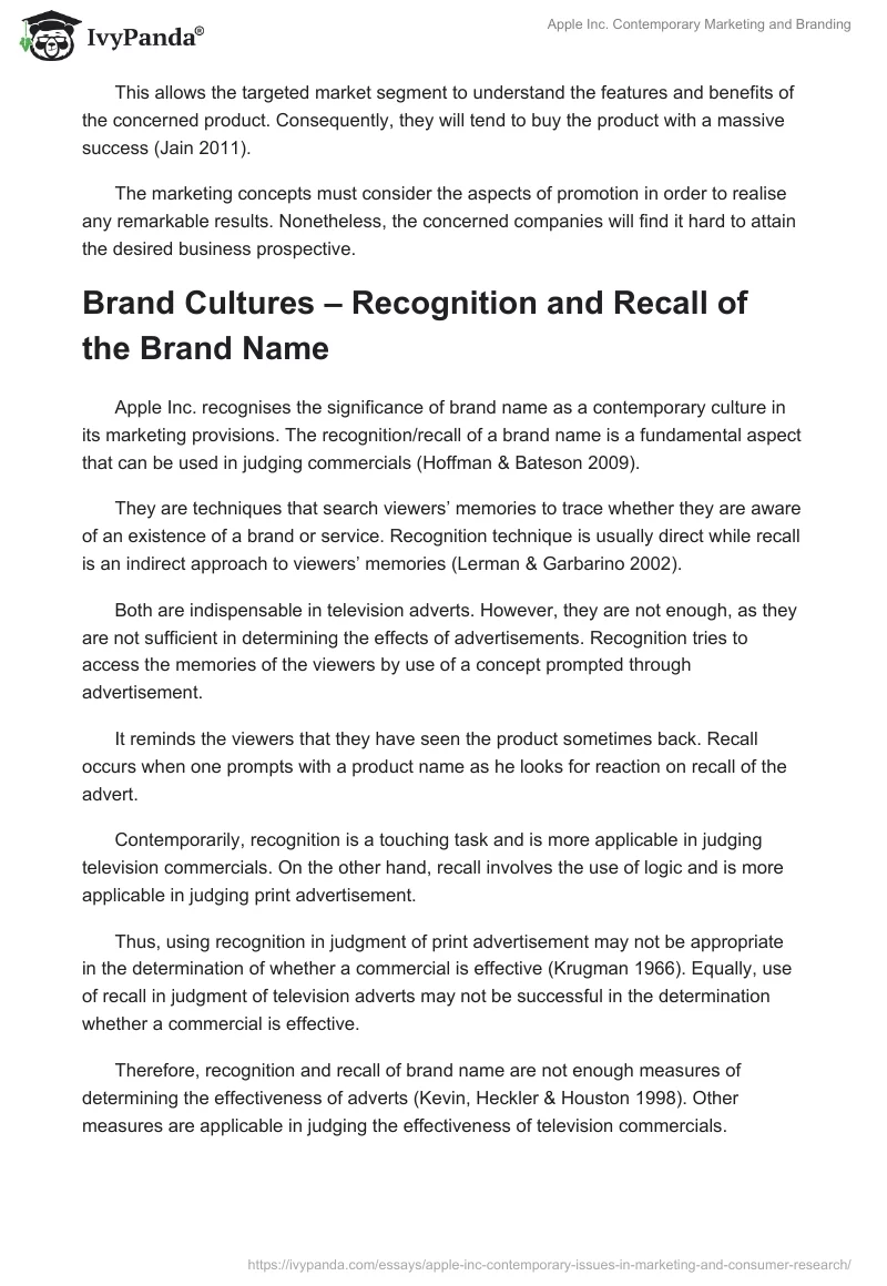 Apple Inc. Contemporary Marketing and Branding. Page 5
