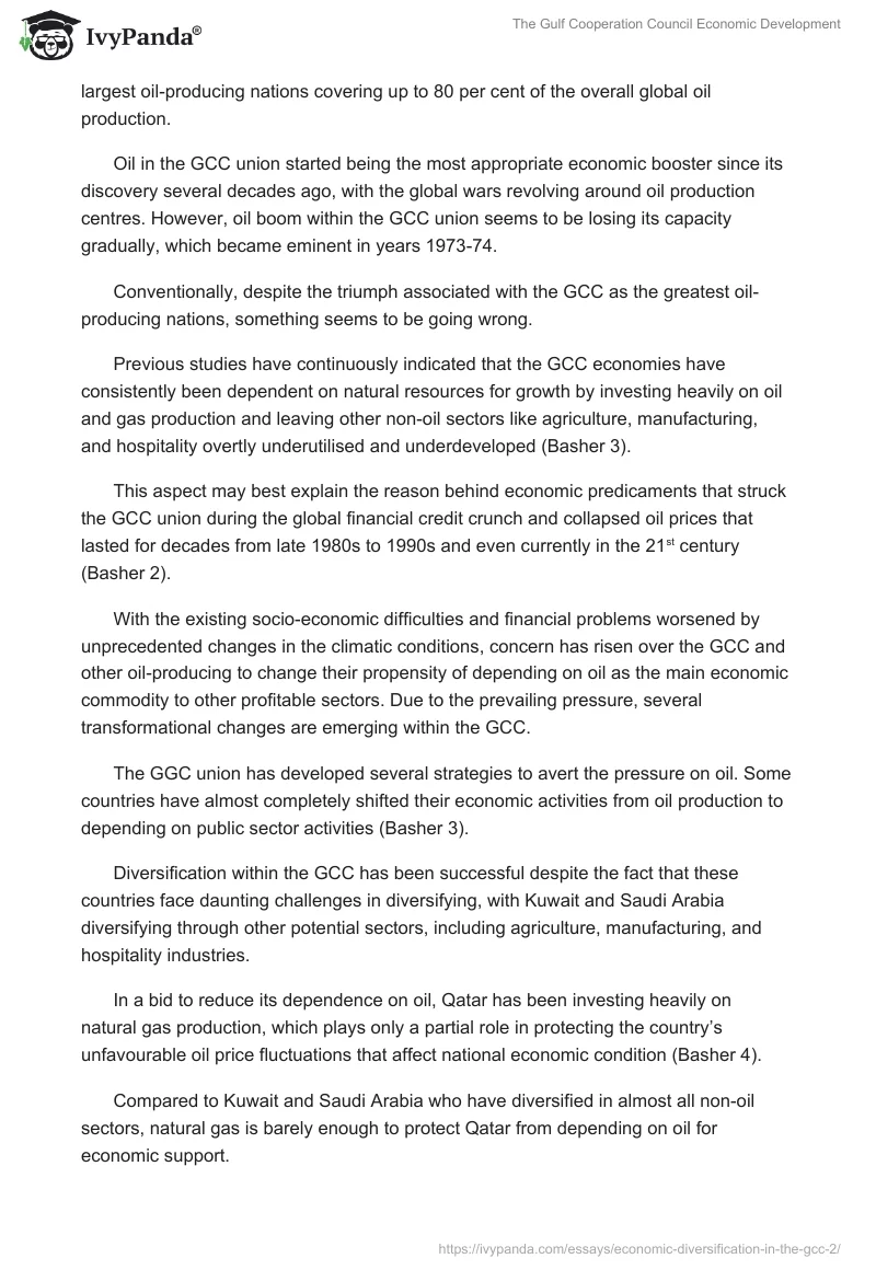 The Gulf Cooperation Council Economic Development. Page 2