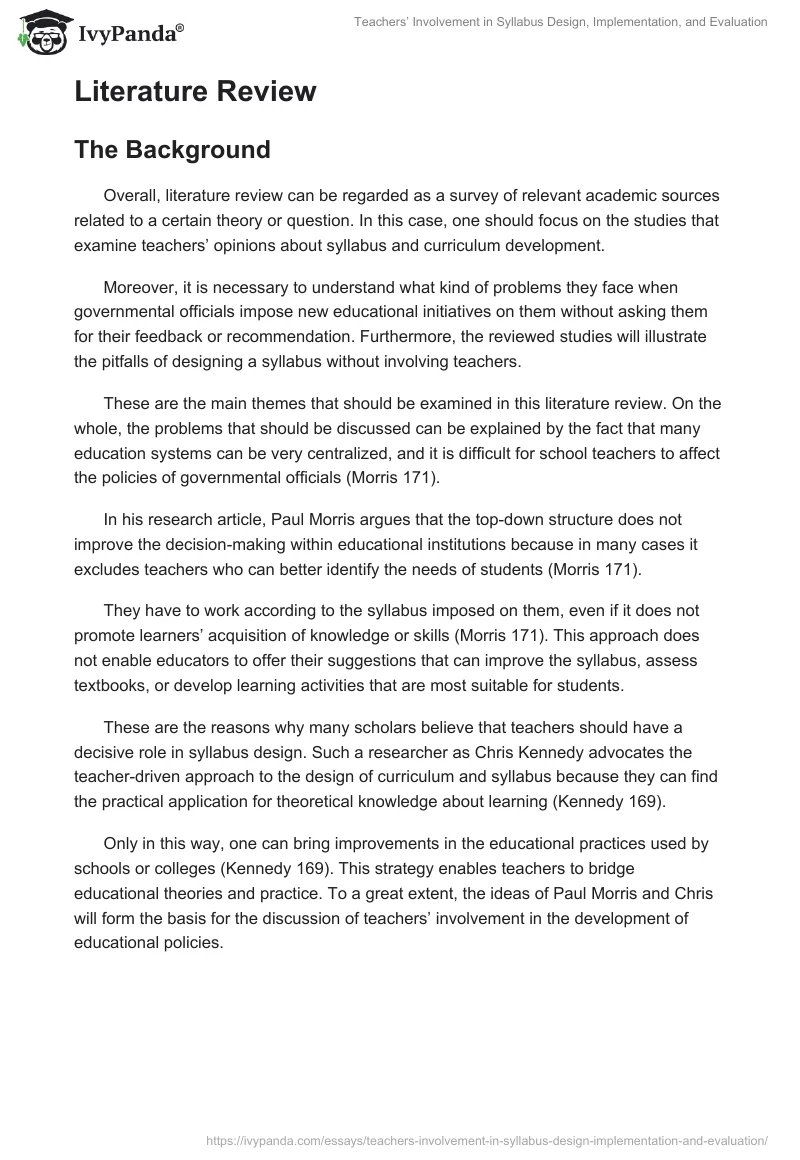 Teachers’ Involvement in Syllabus Design, Implementation, and Evaluation. Page 2