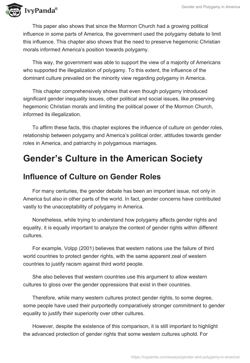 Gender and Polygamy in America. Page 2
