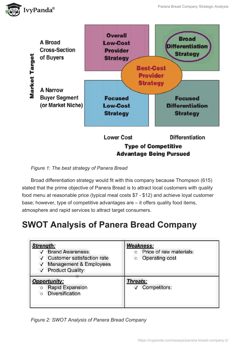 Panera Bread Company Strategic Analysis. Page 2