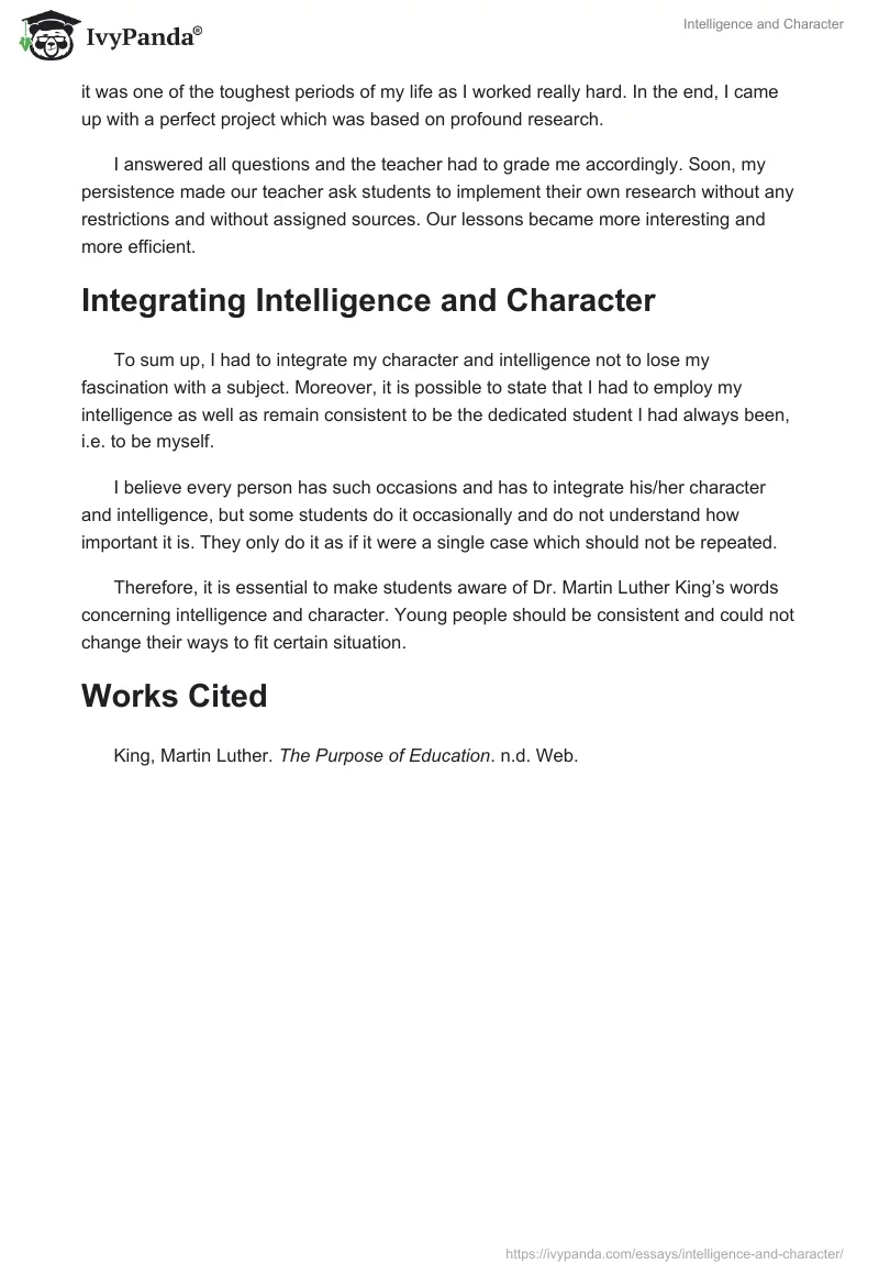 Intelligence and Character. Page 3