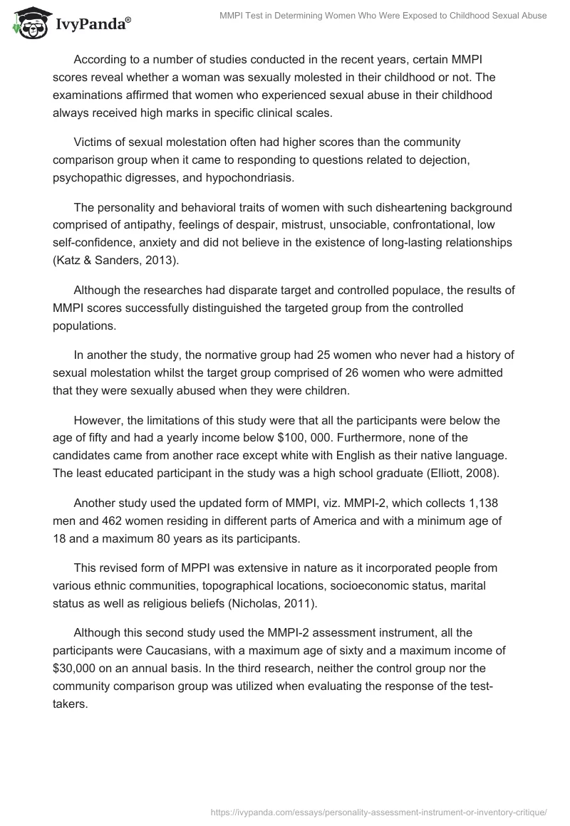 MMPI Test in Determining Women Who Were Exposed to Childhood Sexual Abuse. Page 4