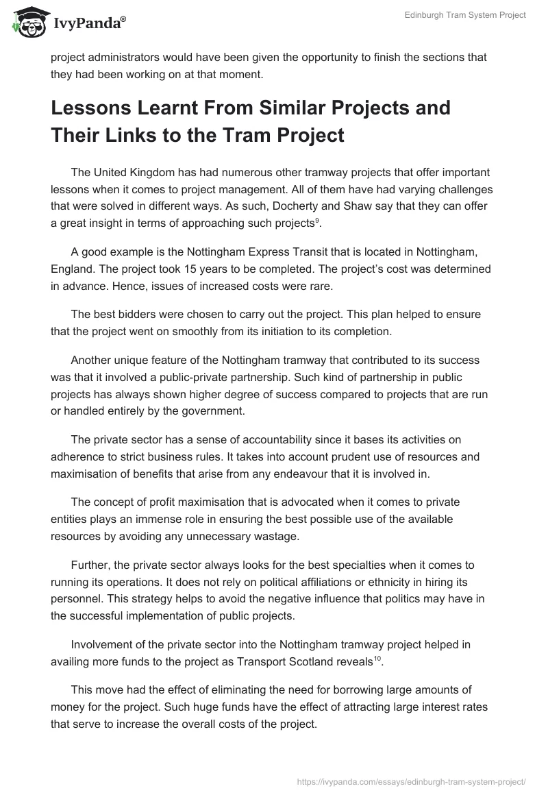 Edinburgh Tram System Project. Page 5