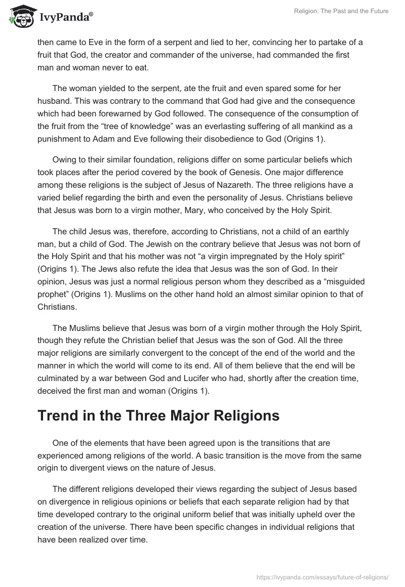 Religion: The Past and the Future. Page 2