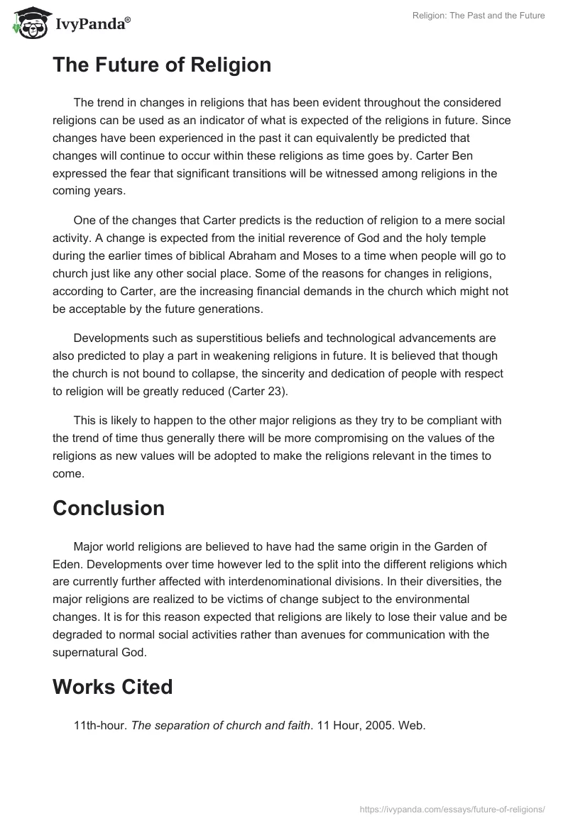 Religion: The Past and the Future. Page 5