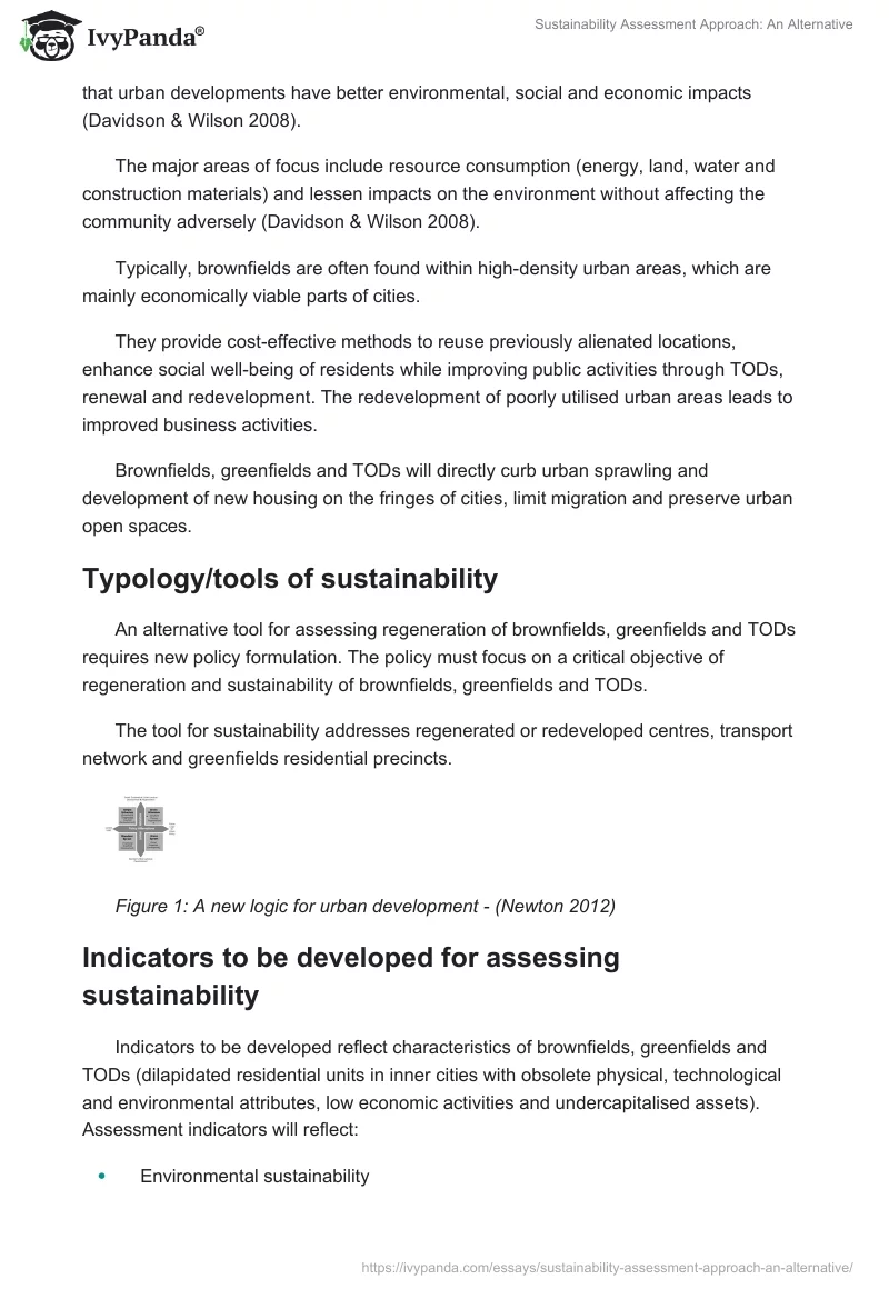 Sustainability Assessment Approach: An Alternative. Page 3