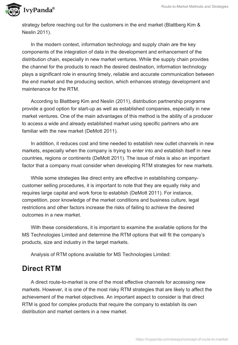 Route-to-Market Methods and Strategies. Page 2