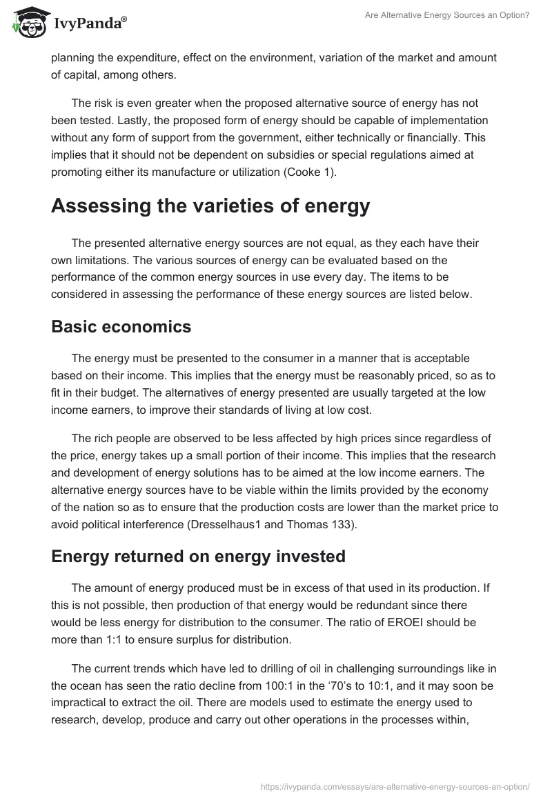 Are Alternative Energy Sources an Option?. Page 2