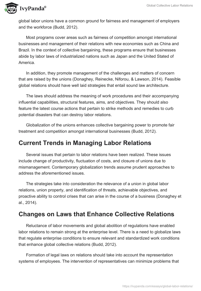 Global Collective Labor Relations. Page 2