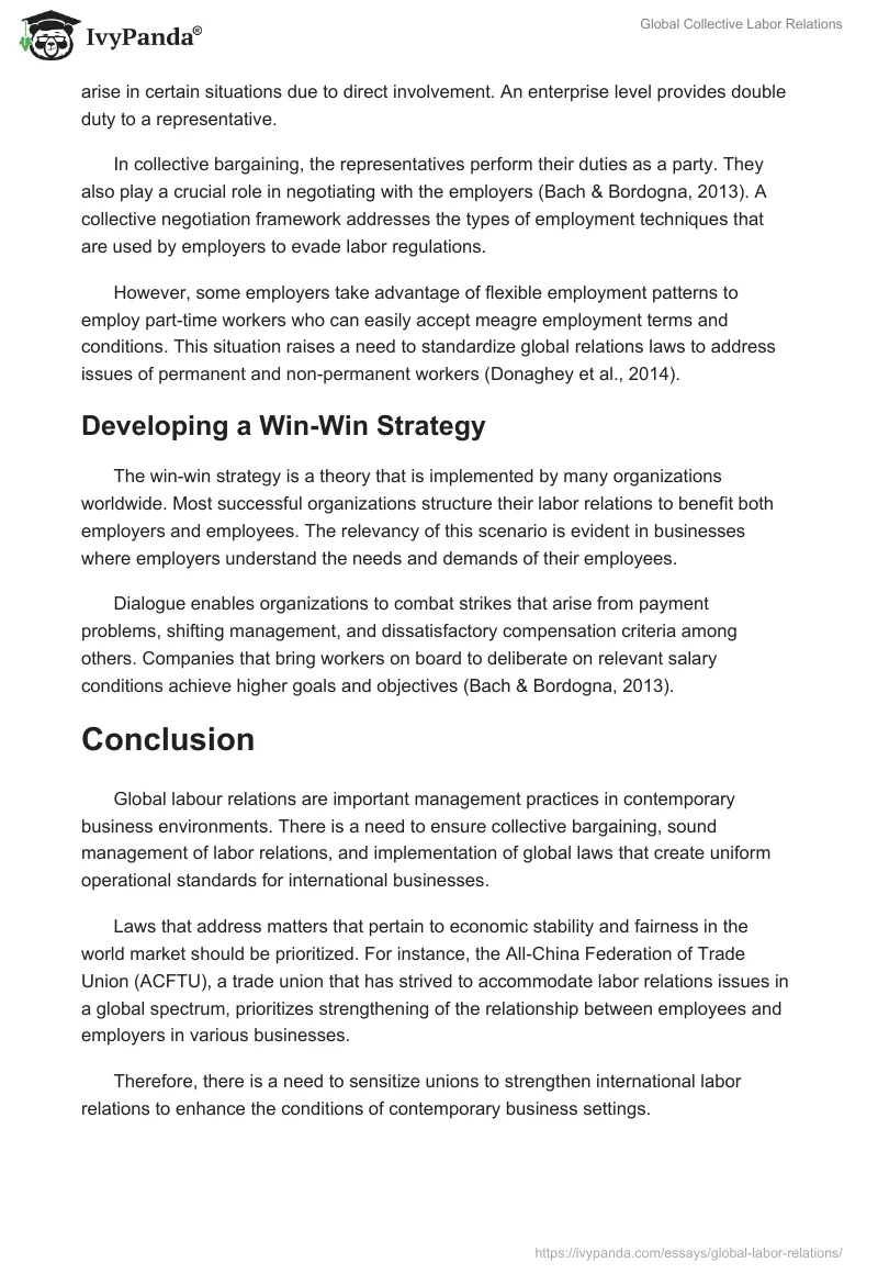 Global Collective Labor Relations. Page 3