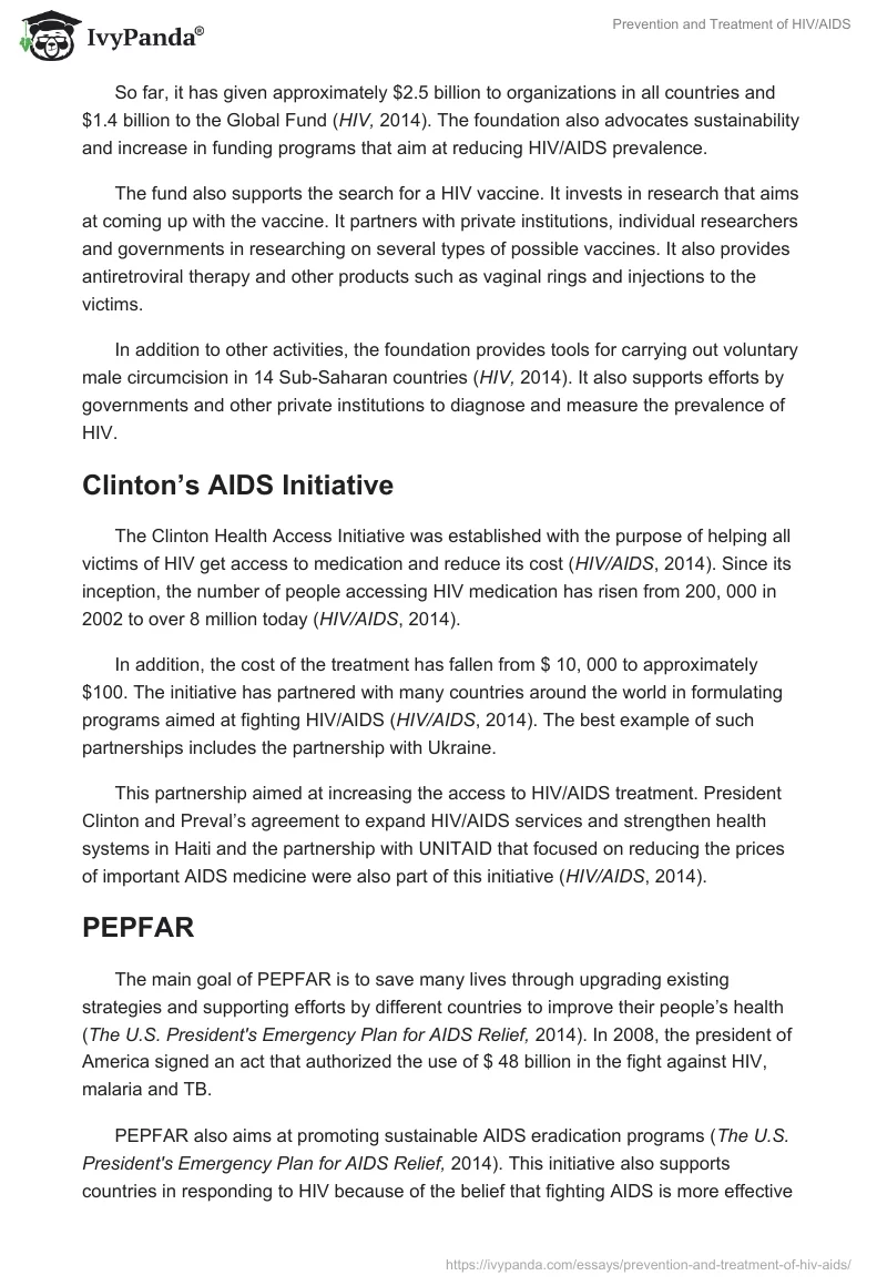 Prevention and Treatment of HIV/AIDS. Page 3