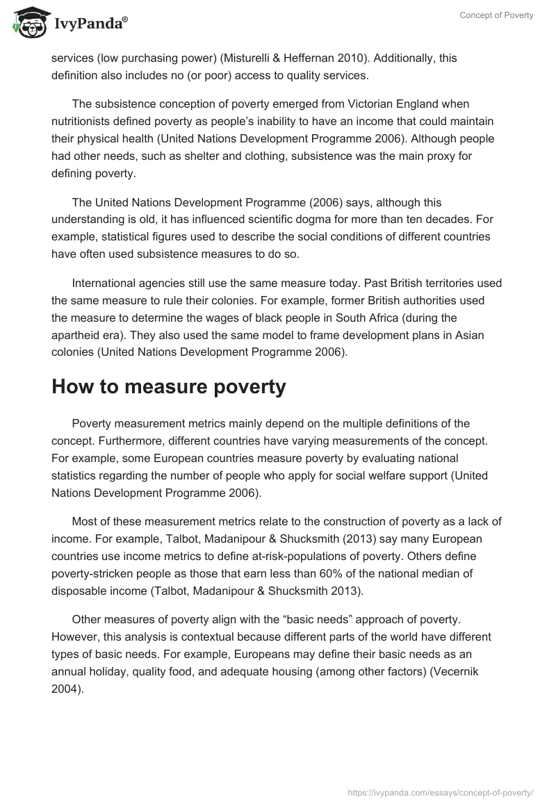Concept of Poverty. Page 4