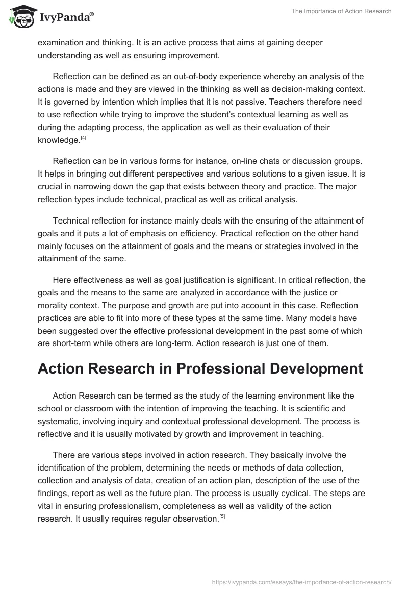 The Importance of Action Research. Page 3