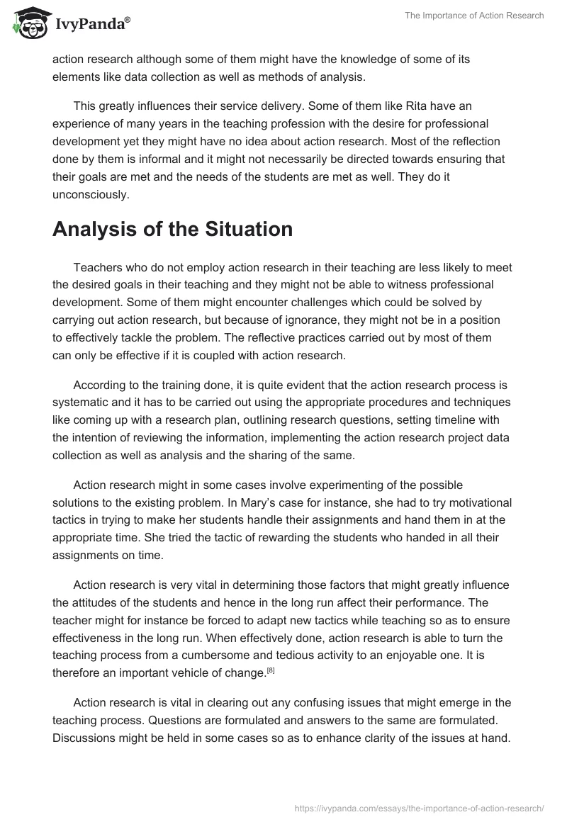 The Importance of Action Research. Page 5