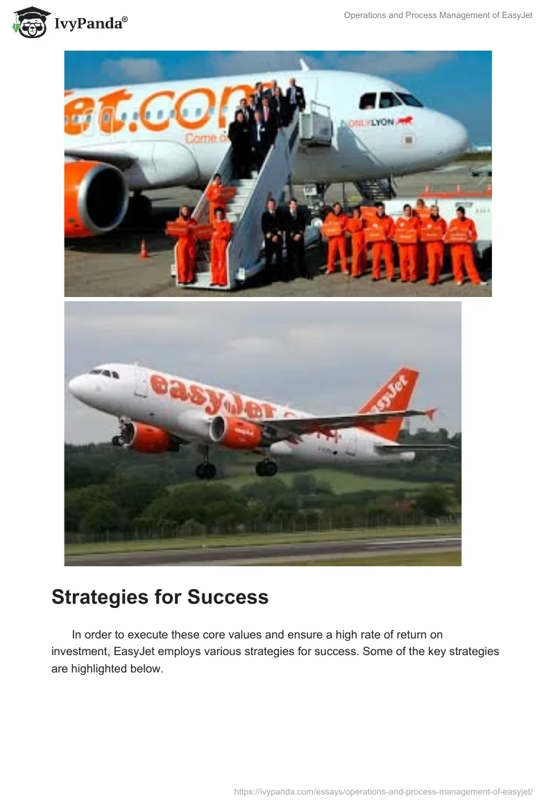 Operations and Process Management of EasyJet. Page 2