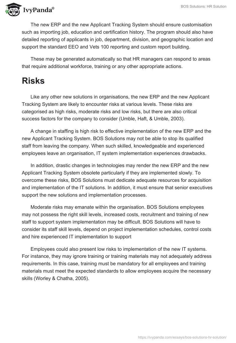 BOS Solutions: HR Solution. Page 5