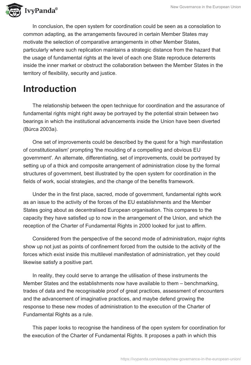New Governance in the European Union. Page 2