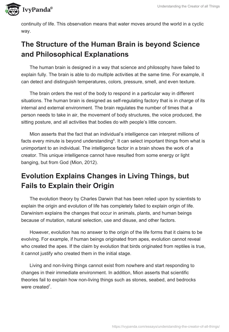 Understanding the Creator of all Things. Page 3