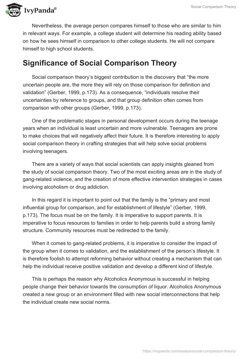 Social Comparison Theory. Page 2