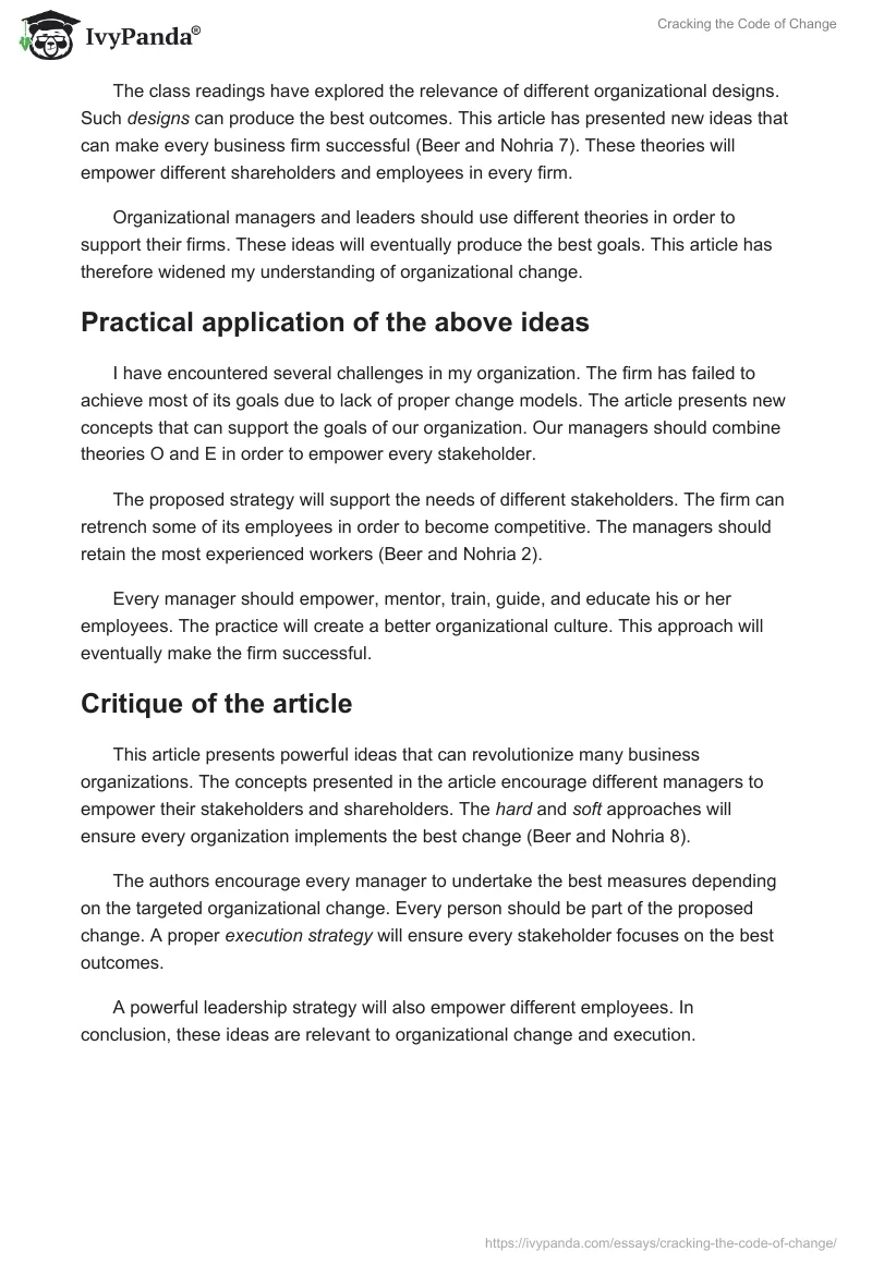 Cracking the Code of Change. Page 2