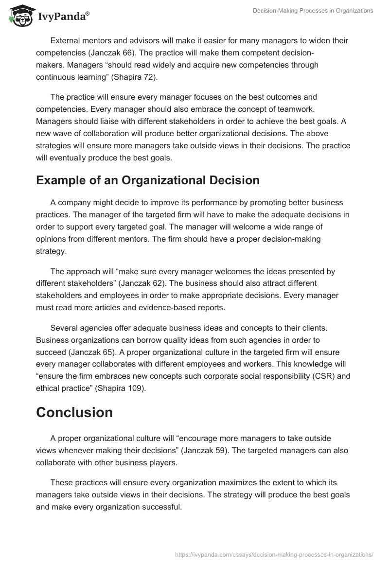 Decision-Making Processes in Organizations. Page 2
