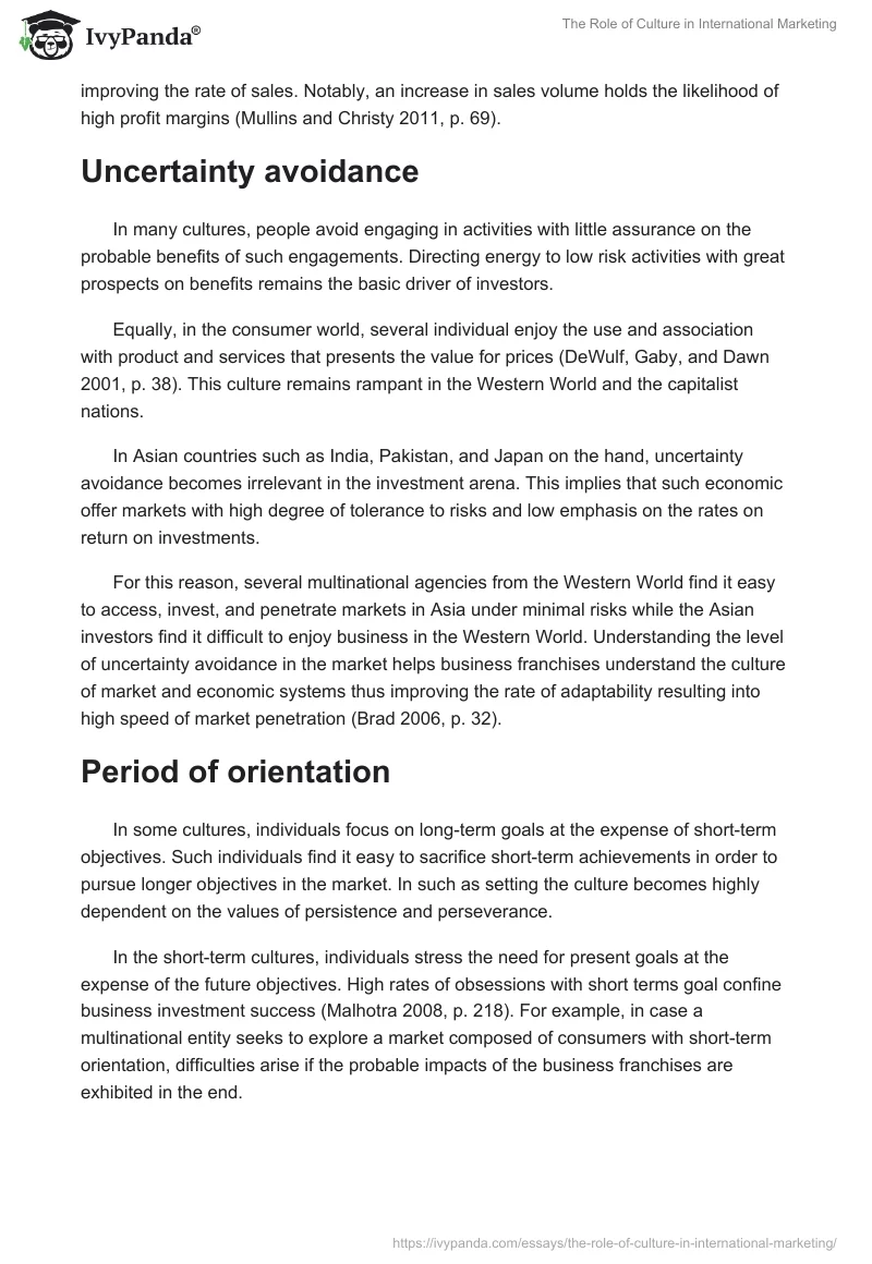 The Role of Culture in International Marketing. Page 4