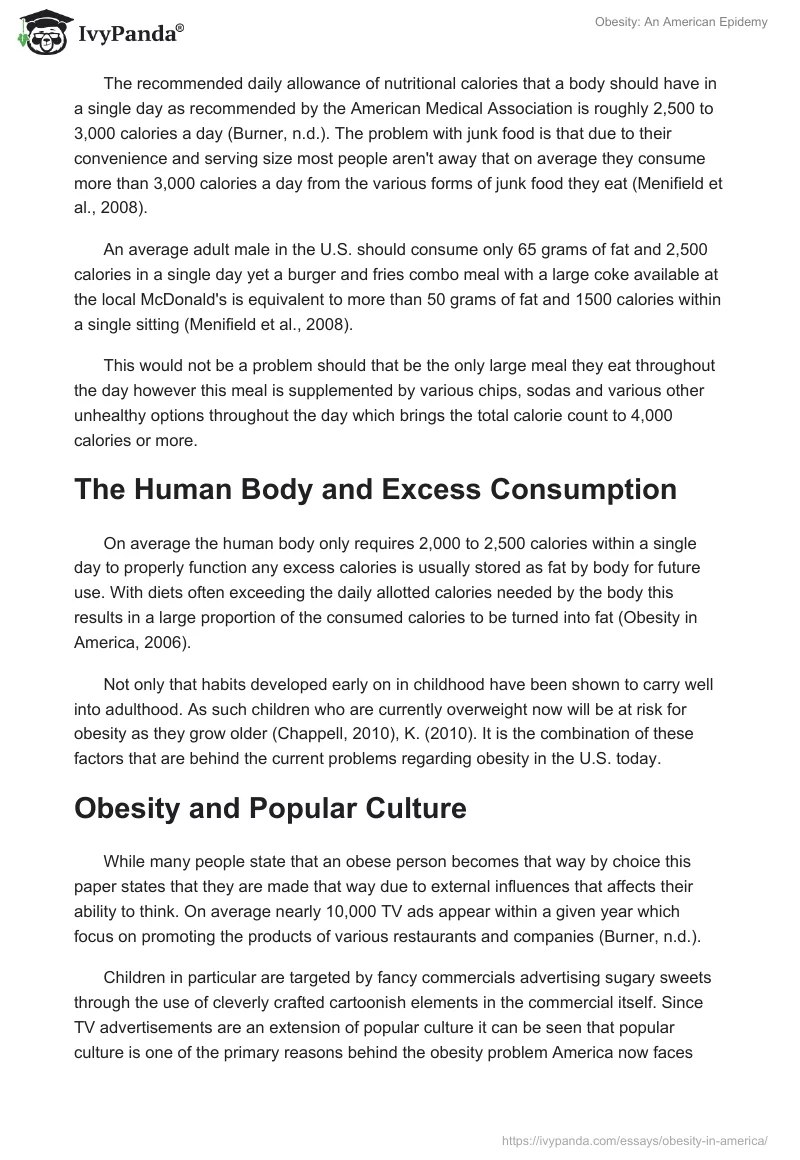 Obesity: An American Epidemy. Page 2