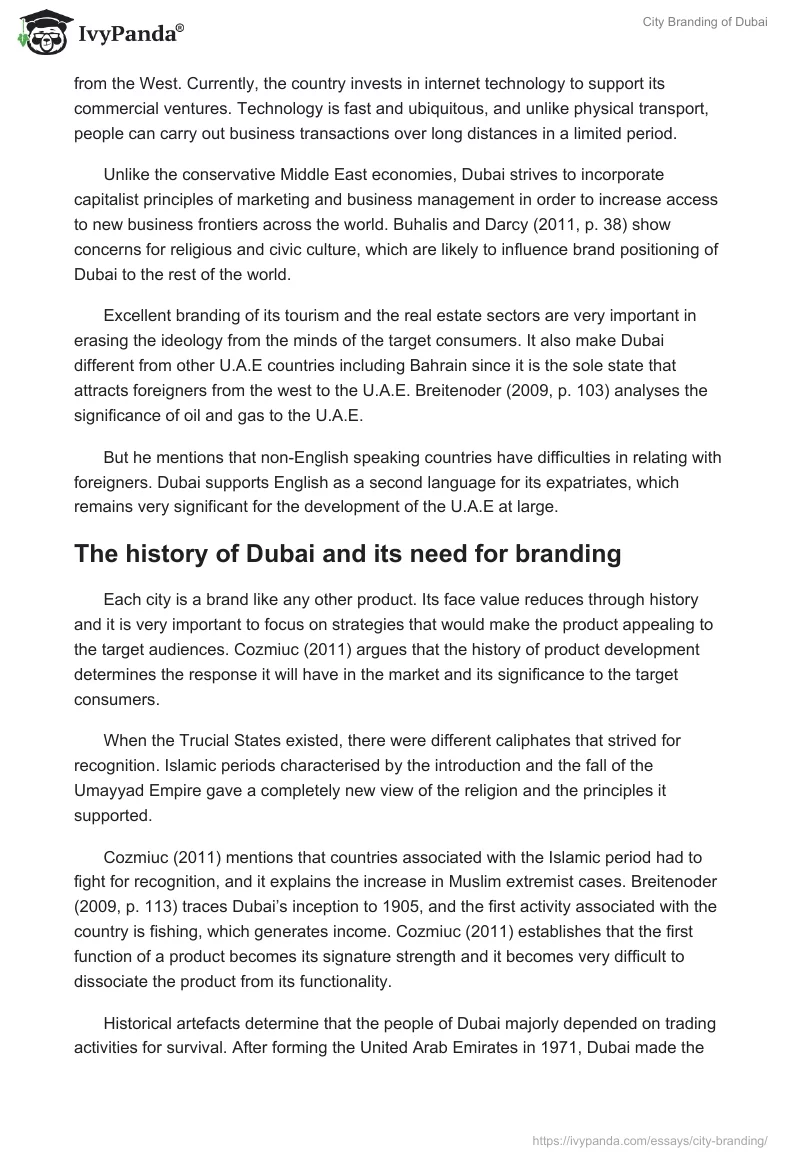City Branding of Dubai. Page 5