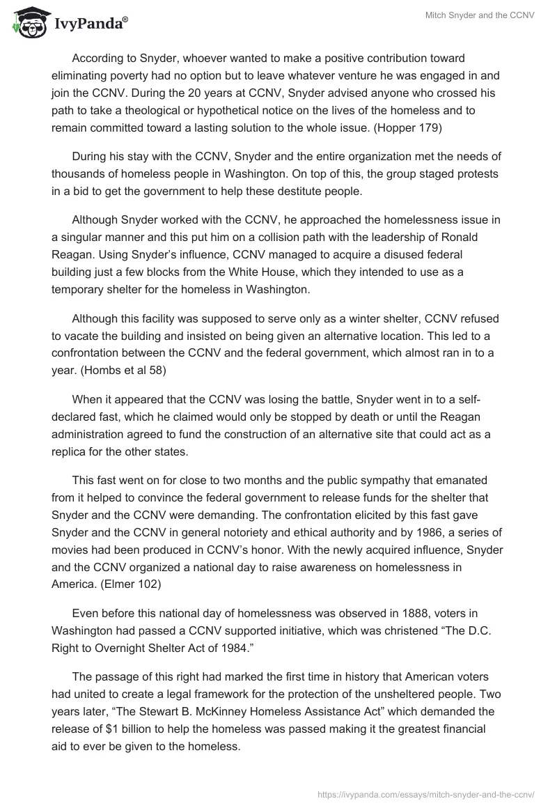 Mitch Snyder and the CCNV. Page 3