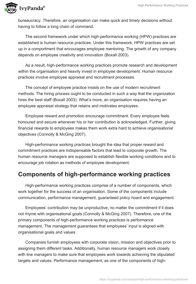 High-Performance Working Practices. Page 2
