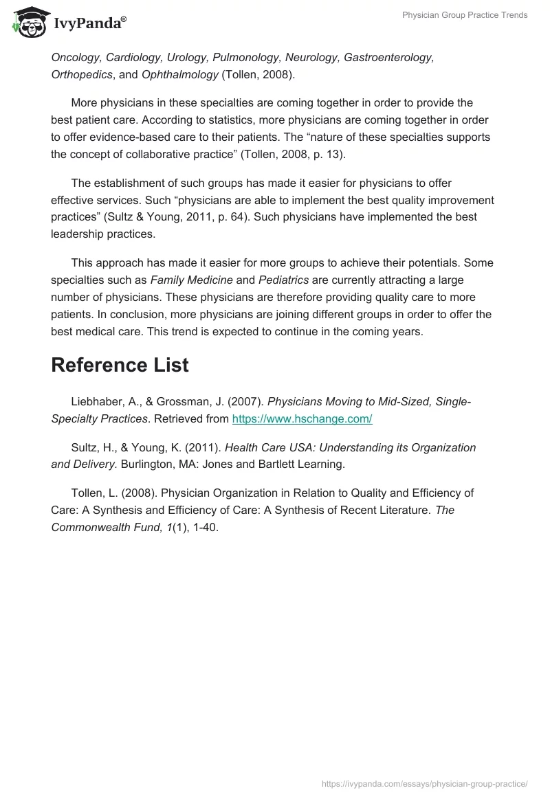 Physician Group Practice Trends. Page 3