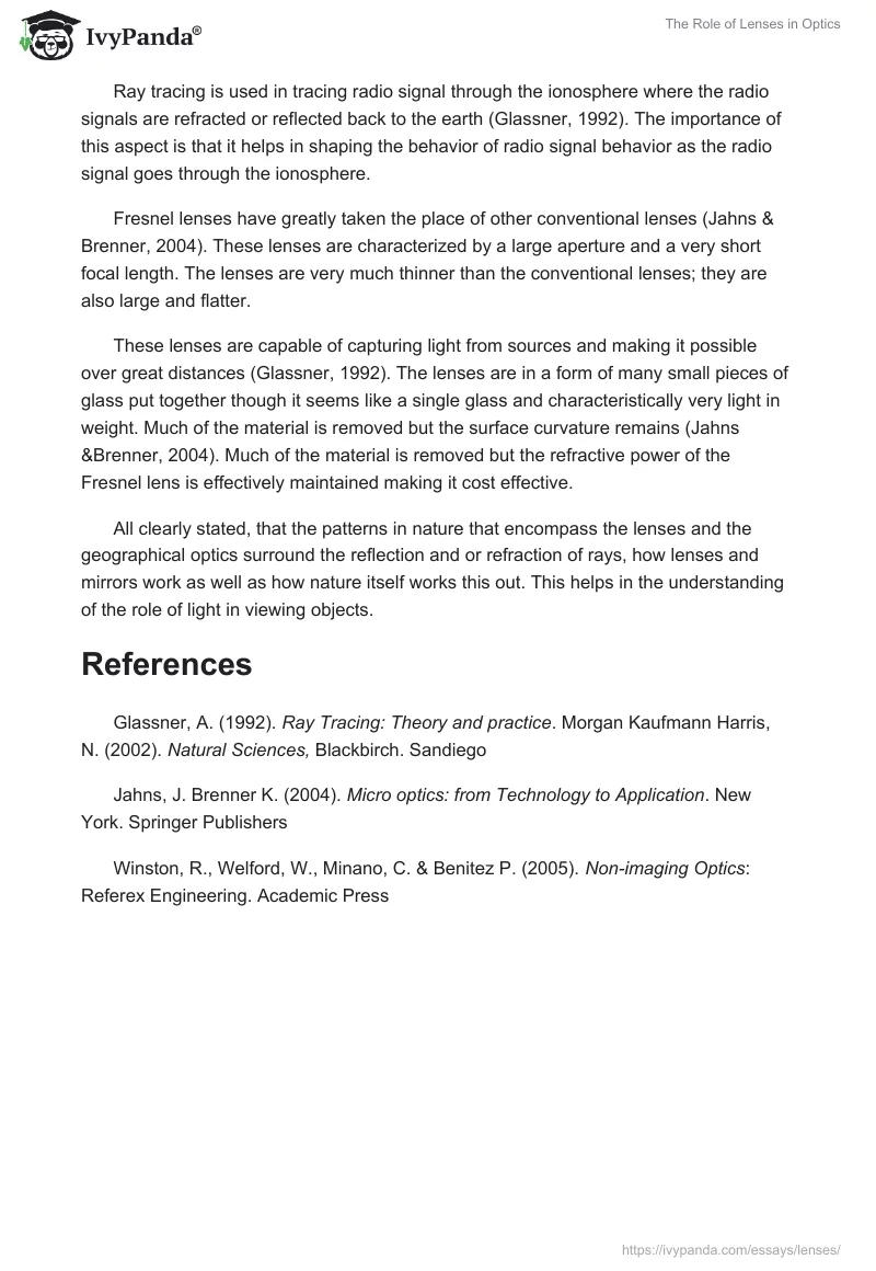 The Role of Lenses in Optics. Page 4